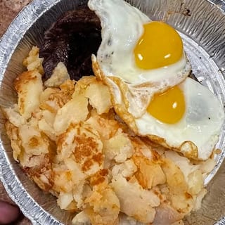 Roumanian Steak & Two Eggs